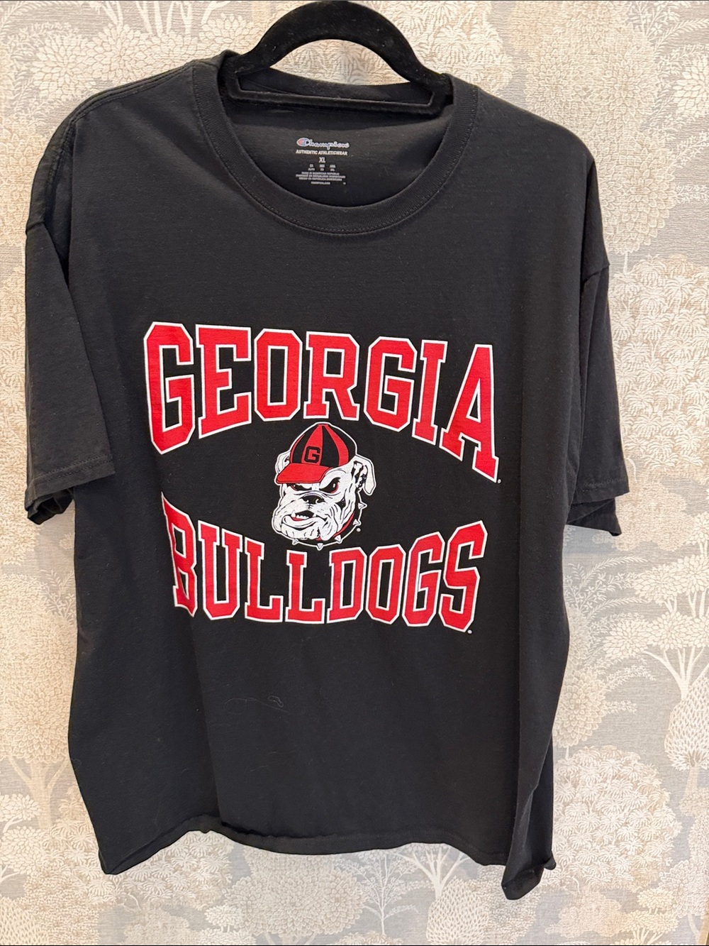 Champion Black Georgia Bulldogs Graphic Tee, XL